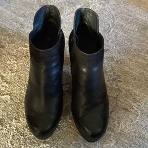 Black Calf with Suede detail Paul Green ankle bootie